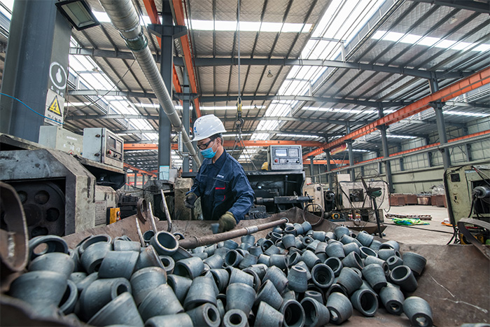 无锡网架配件-锥头加工车间